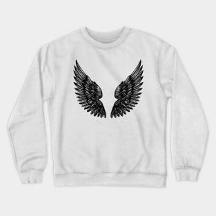 Angel Christian Hope Religion Symbolic Peace Tattoo Wings Crewneck Sweatshirt